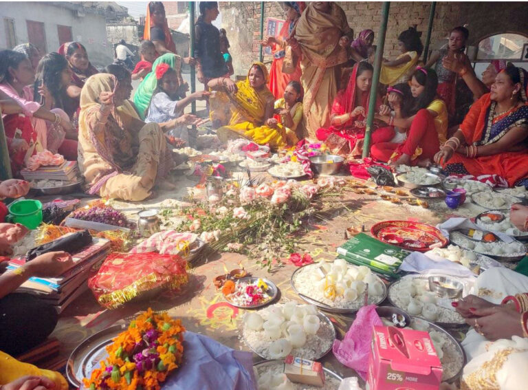 यमद्वितीयमा बाँकेका मधेशी महिलाद्वारा ‘भुर्की पूजन’