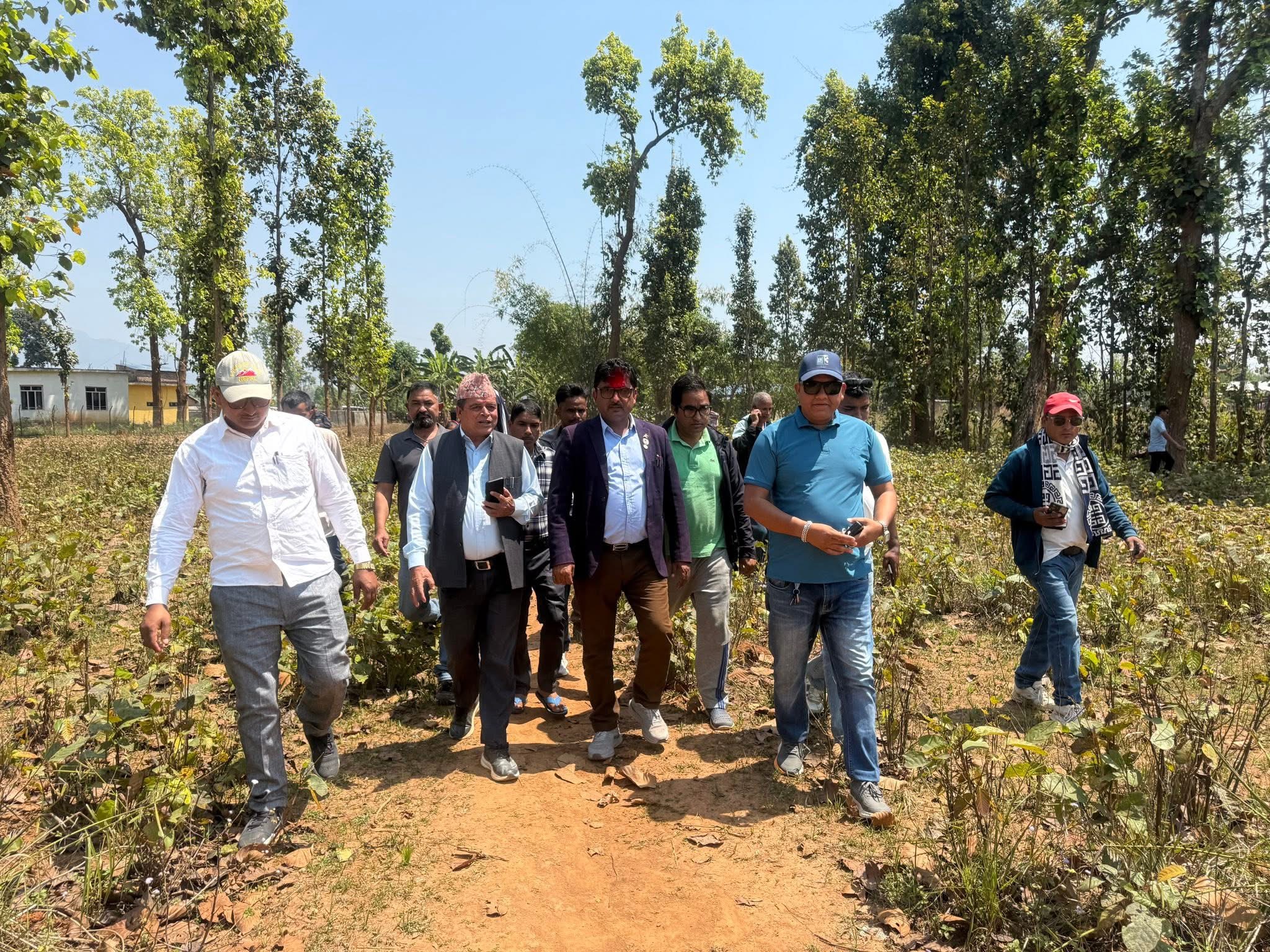 बाँकेबाट कर्णालीमा प्रहरी तालिम केन्द्र सार्ने तयारी, सांसद सपकोटाले गरे जग्गा अनुगमन
